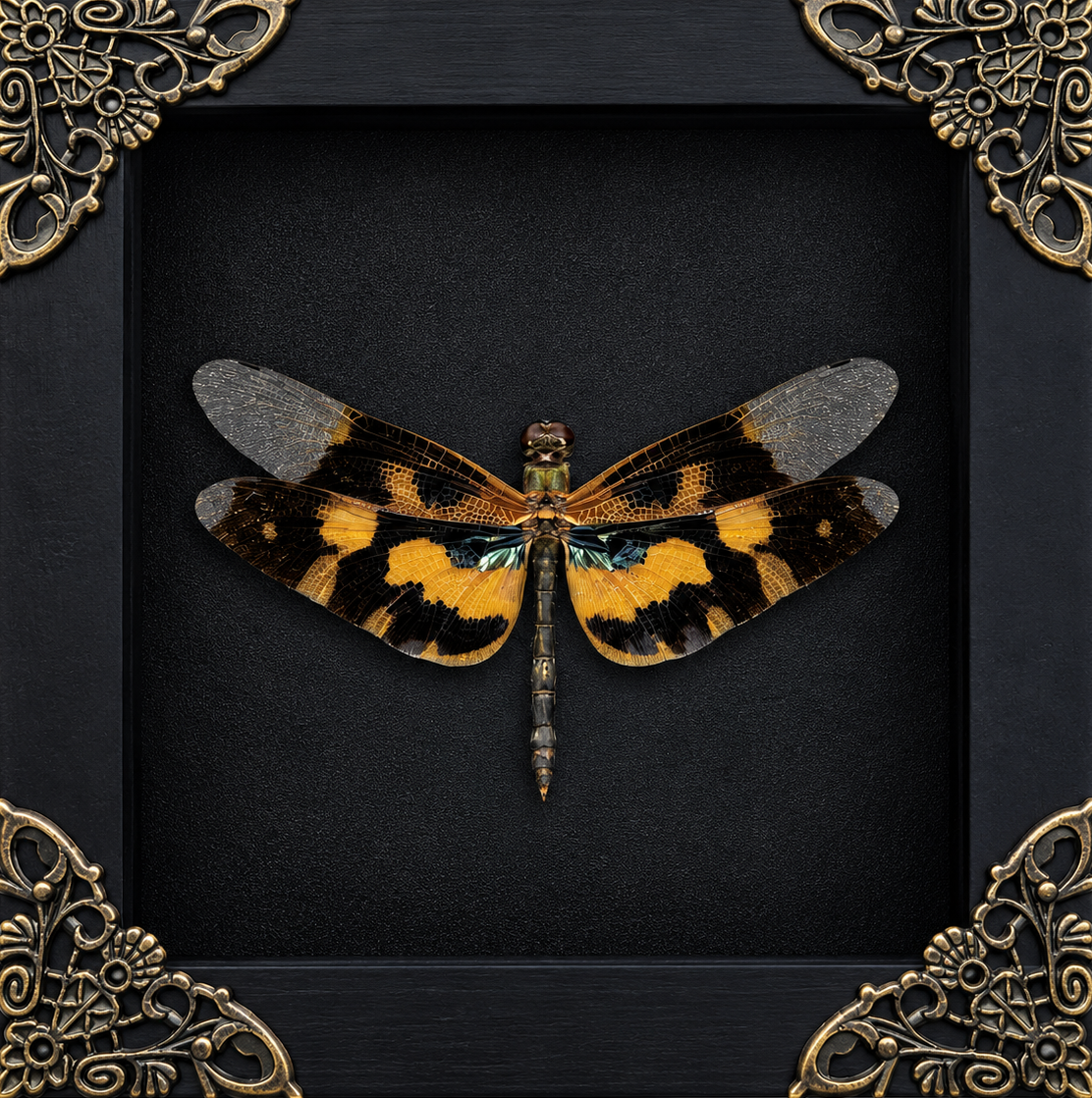 Yellow Dragonfly Rhyothemis variegata Frame