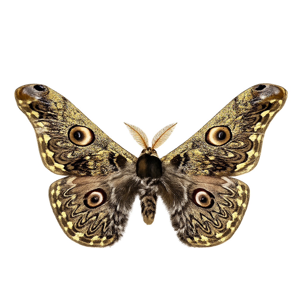 Real Caligula Anna Moth Taxadermy, Dried Specimen Spread Wings, Real Insect Entomology Display