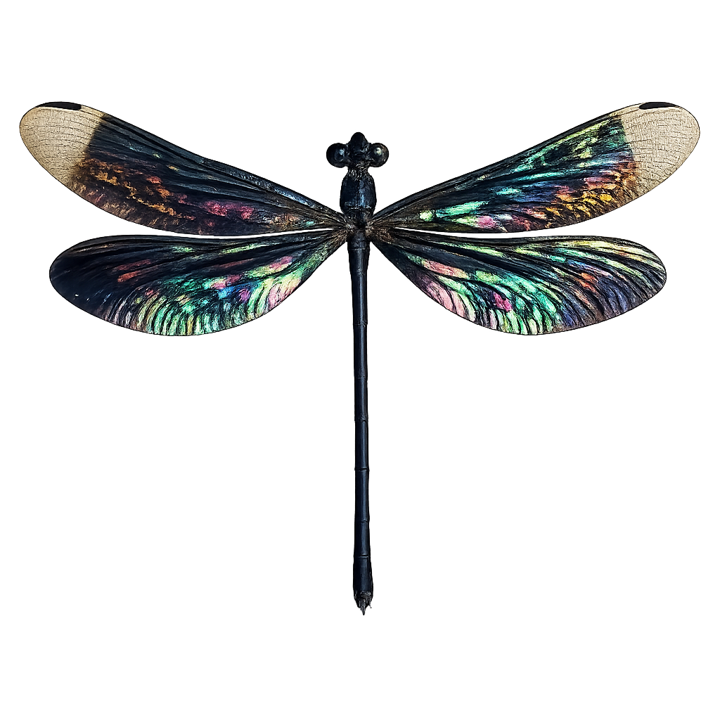 Black Damselfly Specimen