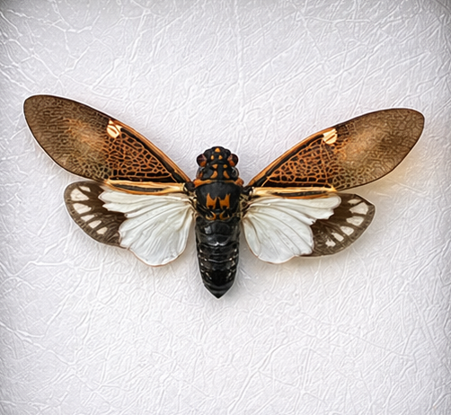 Real Cicada Specimen, Paratalainga Distanti, Insect Bug Taxidermy Open wings, Insect Entomology Display