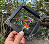 Real Glass Framed Sunset Moth Butterfly 3D Floating Shadow Box K14-29-KINH